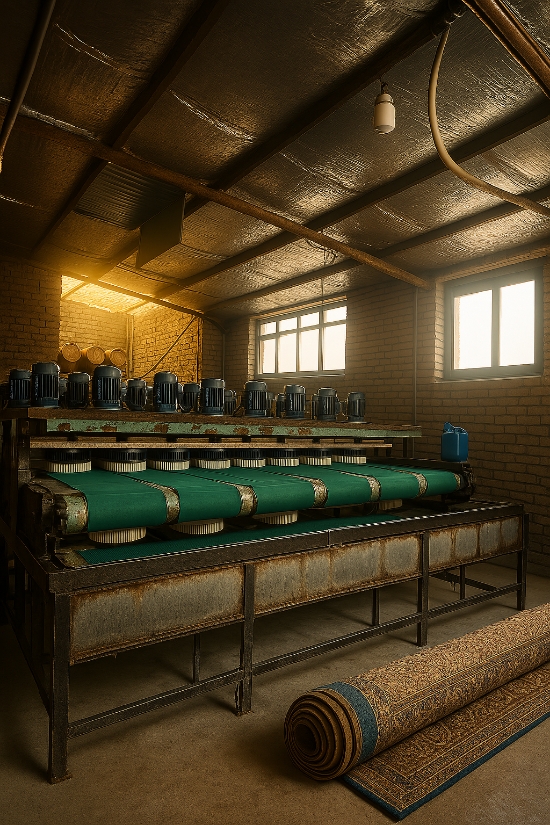 امکانات و تجهیزات در قالی شویی مدرن آسیا در مشهد